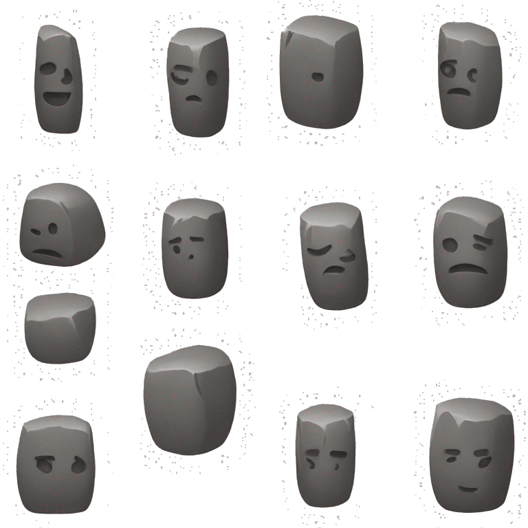 make a stone henge emoji with a body emoji