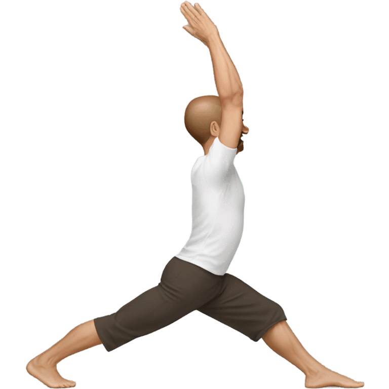 Back bend yoga white male emoji