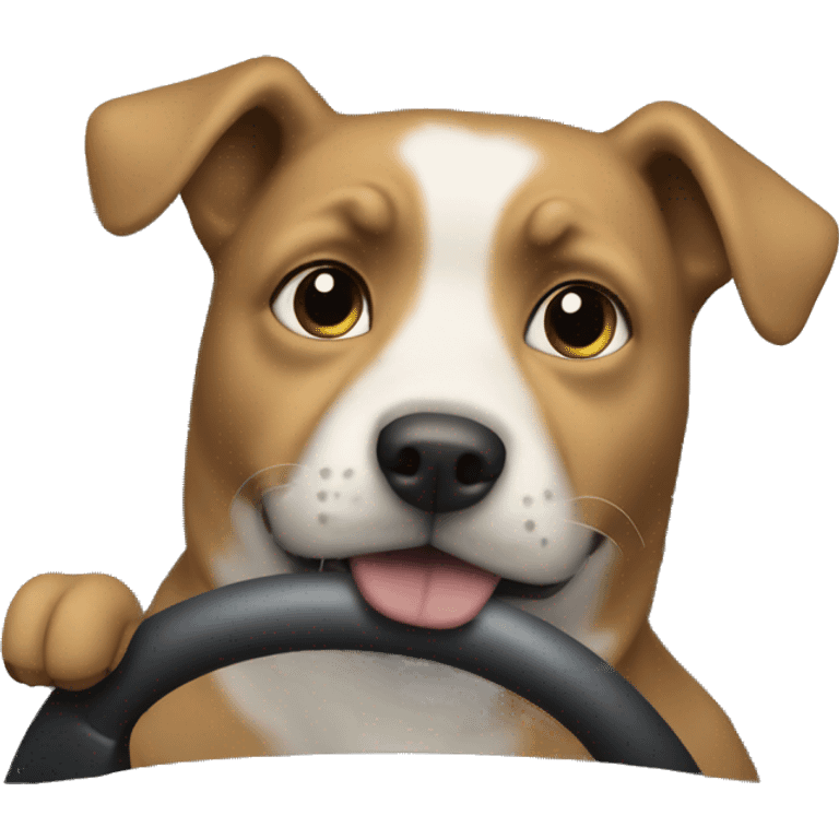 dog driving car  emoji