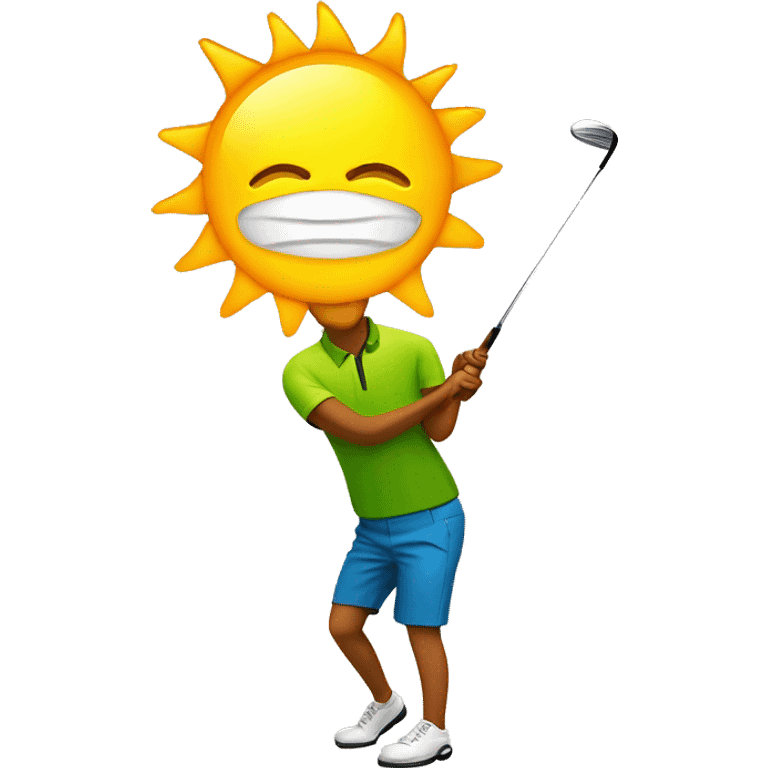 golfer with sun emoji