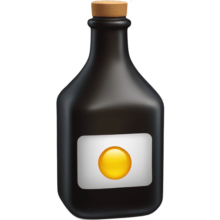 Dark glass bottle with oil emoji