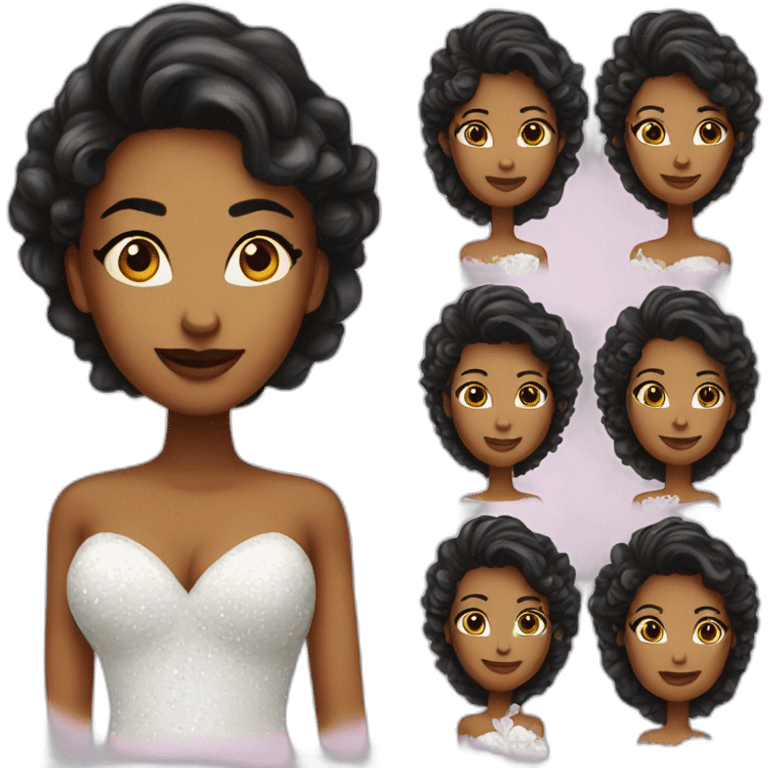 Women with marriage gown also birthday at the same time Looking good emoji