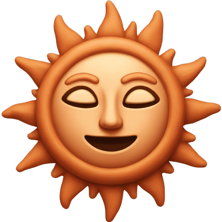 Terracotta sun emoji