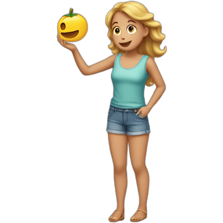 Fille qui suce un pénis emoji