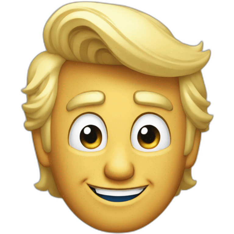 Donald Trump pointing at you with a shiny smile emoji