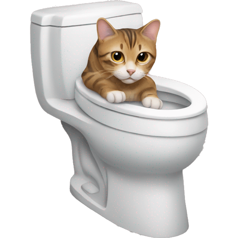 Cat on the toilet emoji