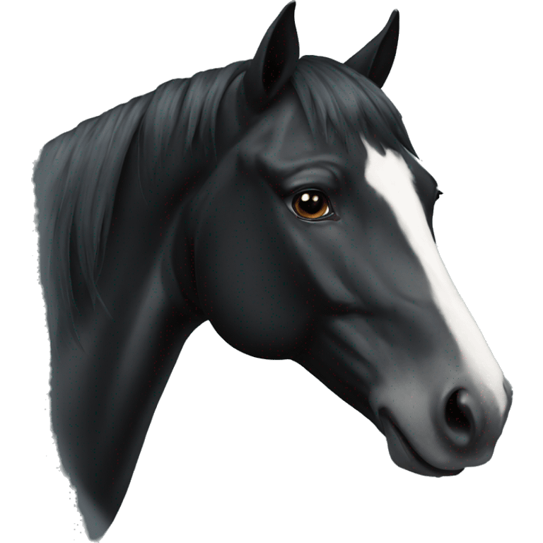 A black horse emoji