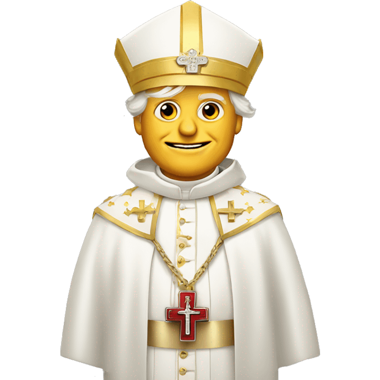 Donald trump in a pope costume emoji