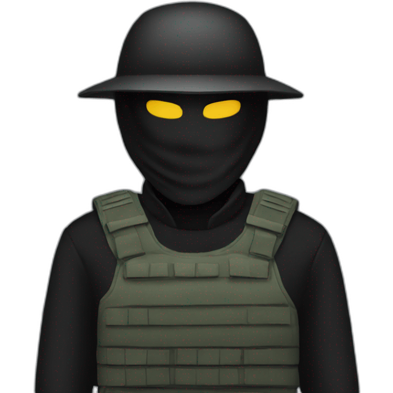 masked army man black emoji emoji