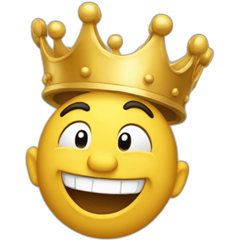 A laughing king emoji