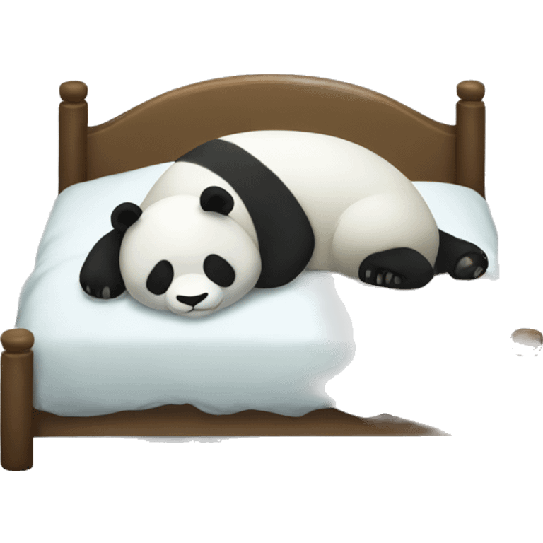 Panda sleeping in bed emoji