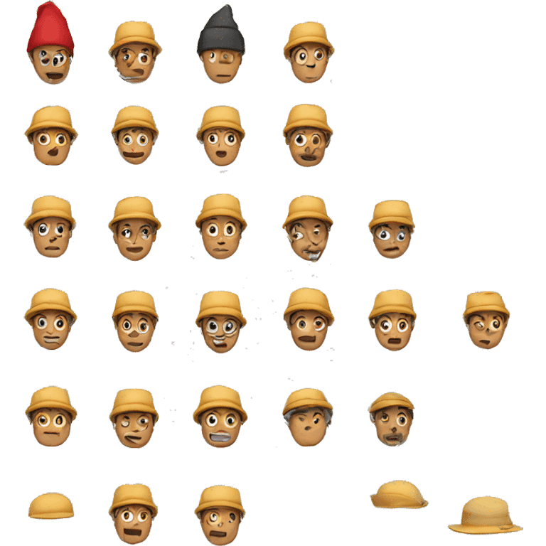 hi dengan topi panjang emoji