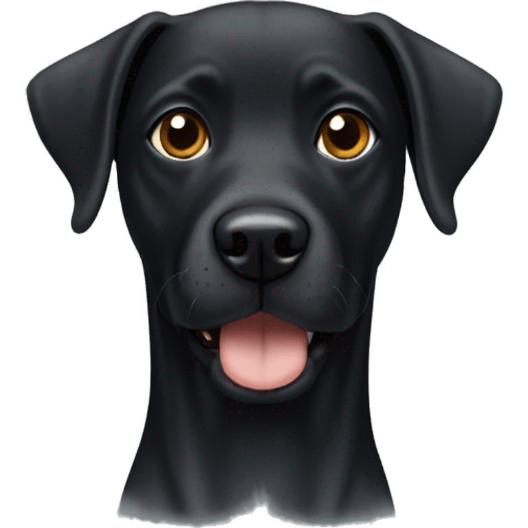 Pitt and lab mix black dog  emoji