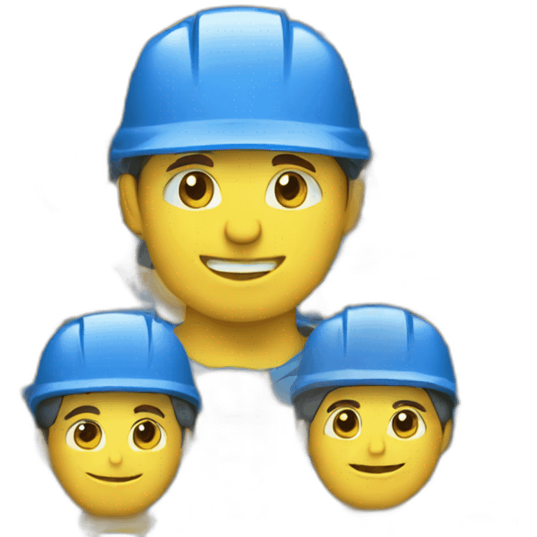 worker with blue helmet emoji