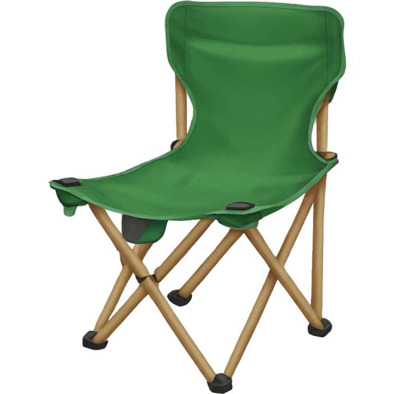 Green colored camping chair emoji