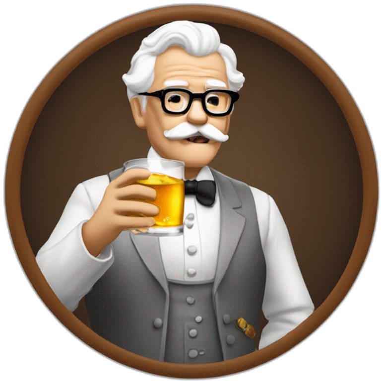 colonel sanders drinking scotch emoji