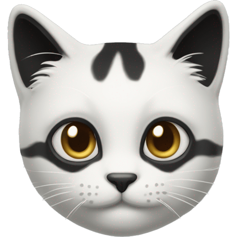 gatto bianco e nero emoji