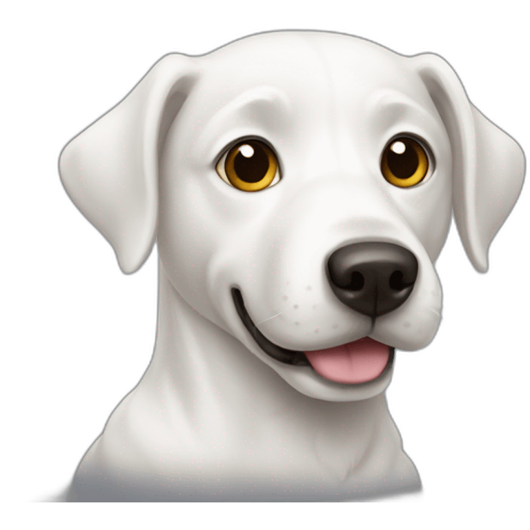 White dog bishon emoji