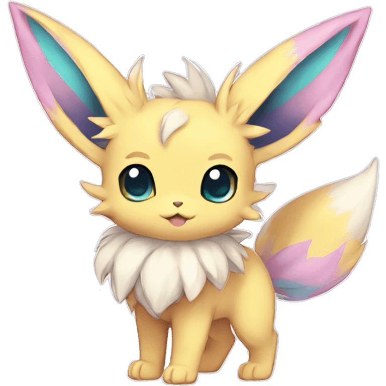 Kawaii Pastel Eeveelution-Cute-Pokémon-fusion full body emoji