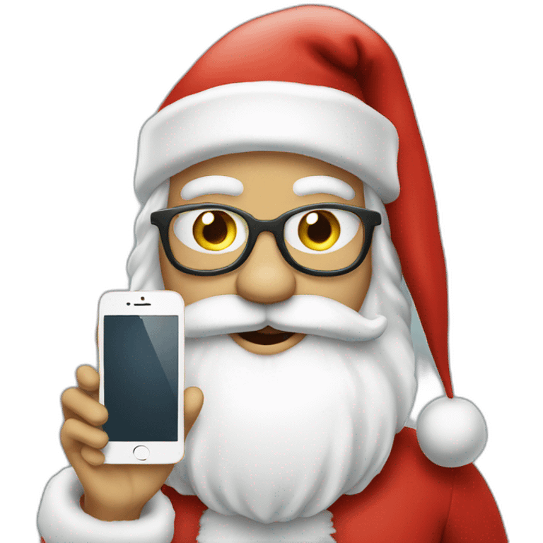 Santa Claus with iPhone  emoji