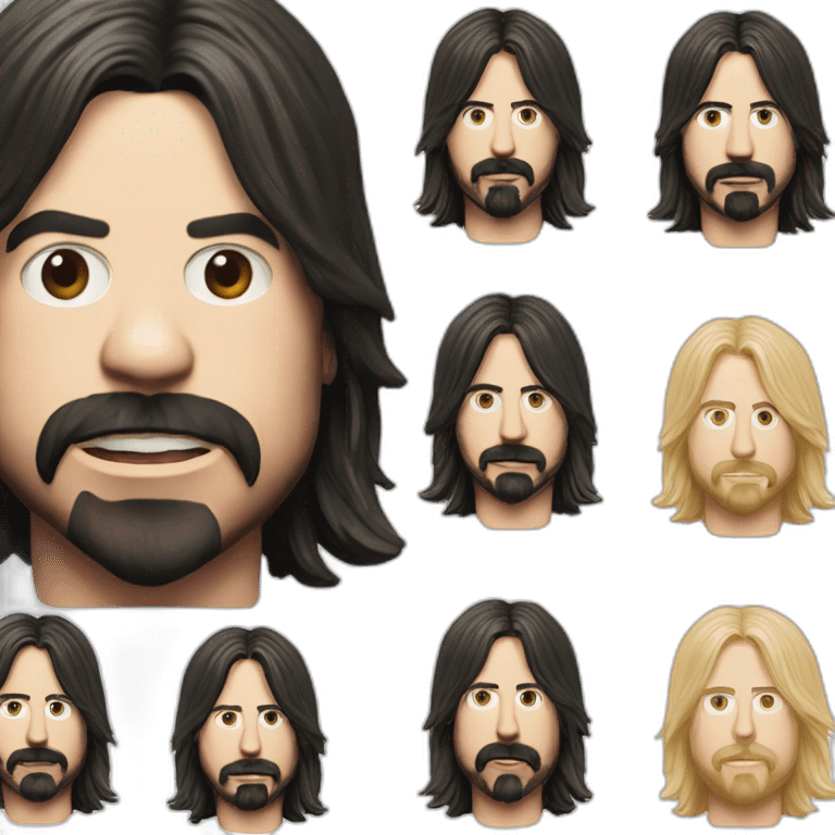 Hyper realistic Dave grohl from foo fighters and nirvana emoji