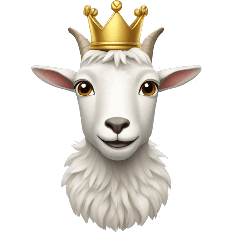 Goat with crown emoji