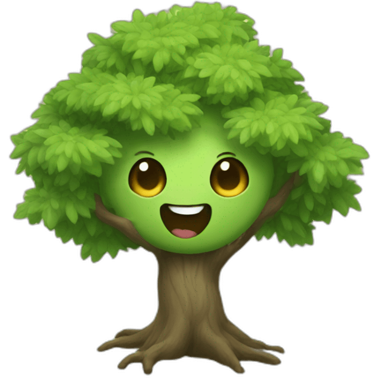 Happy tree emoji