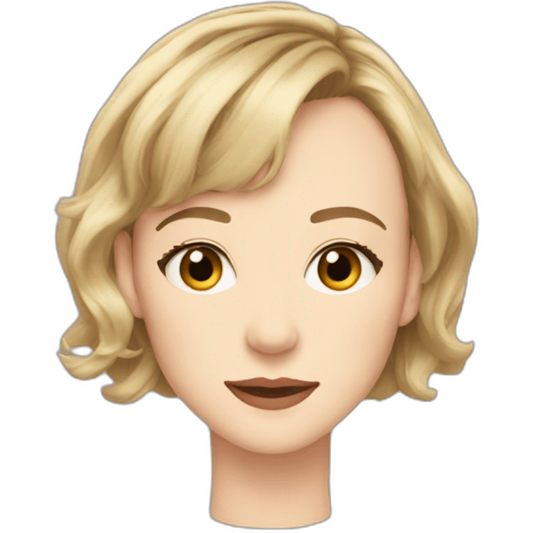 Carey Mulligan head only no neck emoji