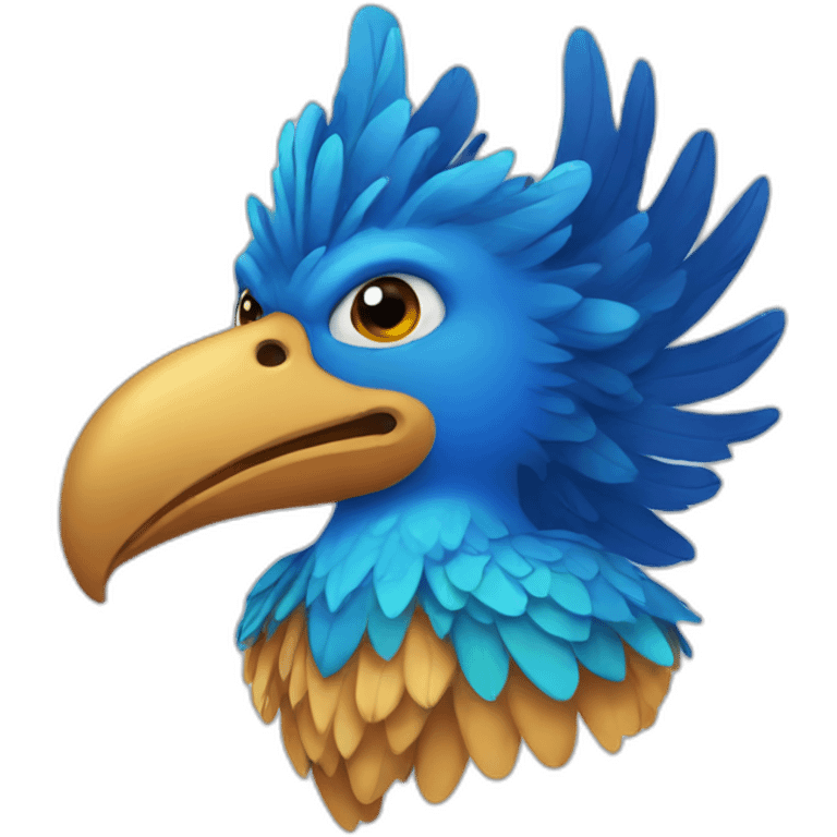 blue phoenix bird emoji