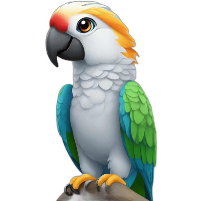 Parrot with a hearing aid emoji