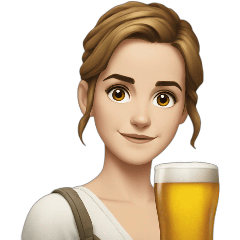 Emma Watson brink beer emoji