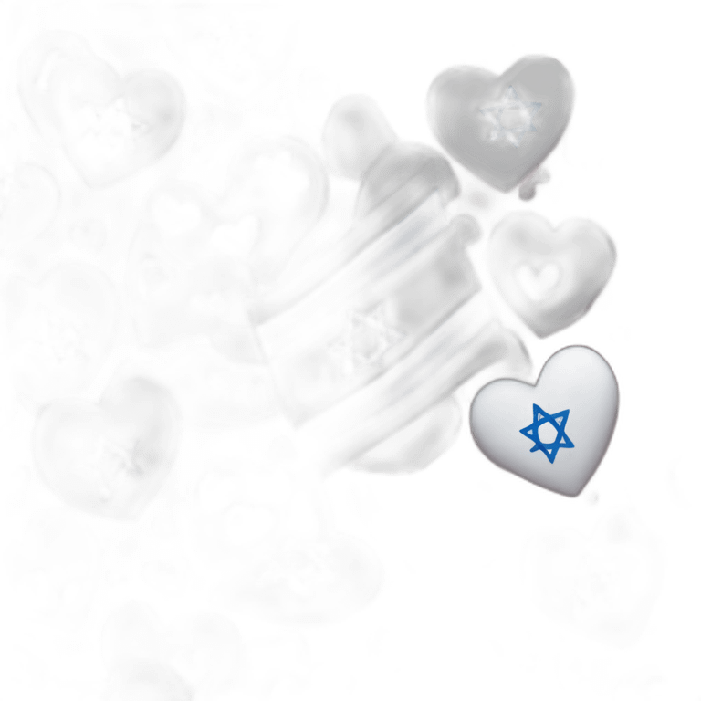 Israel flag surrounded by hearts emoji