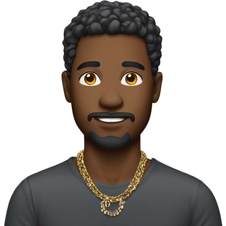 casual male portrait with jewelry emoji