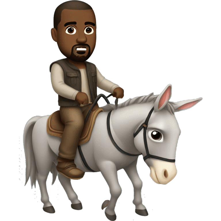 kanye west riding a donkey emoji