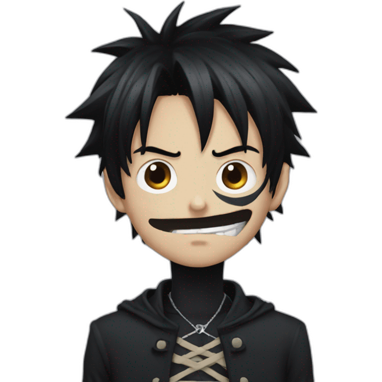 goth Luffy emoji