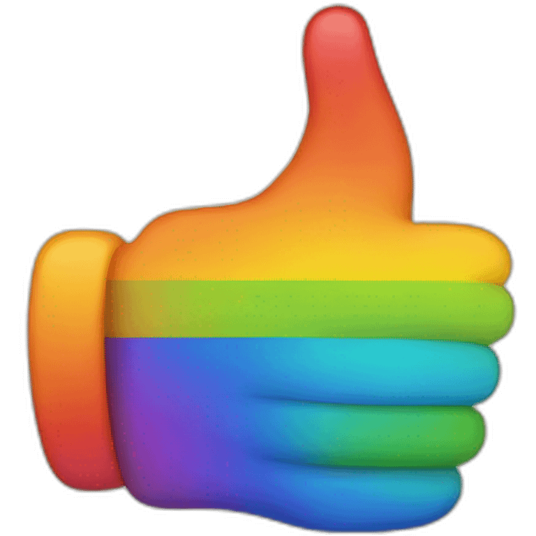 rainbow thumbs up emoji