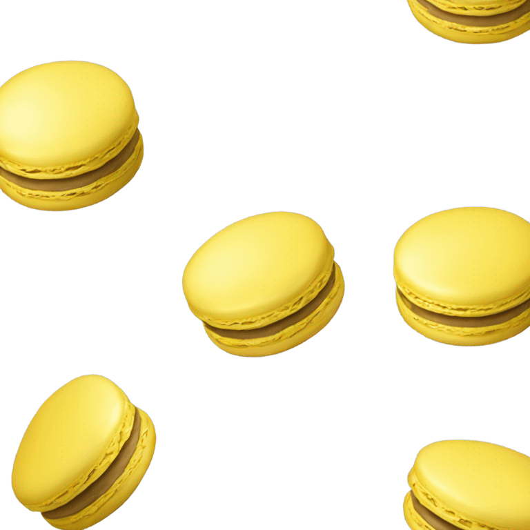 one yellow macaron  emoji