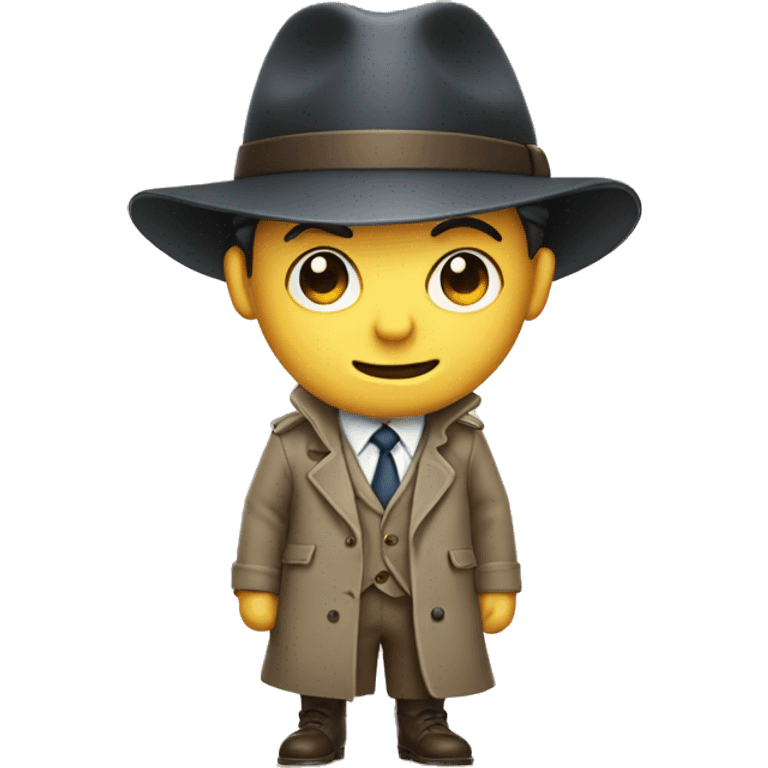 a winking detective emoji