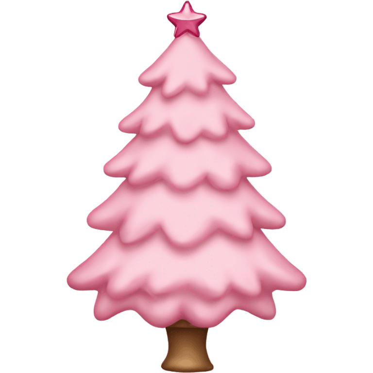 Light pink Christmas tree with bows emoji