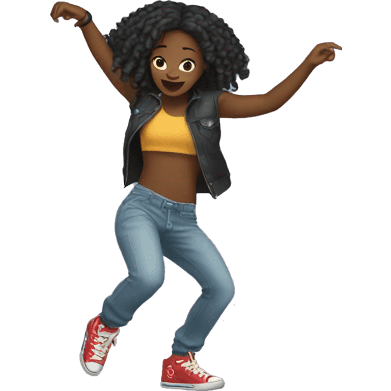 girl dancing hip-hop emoji