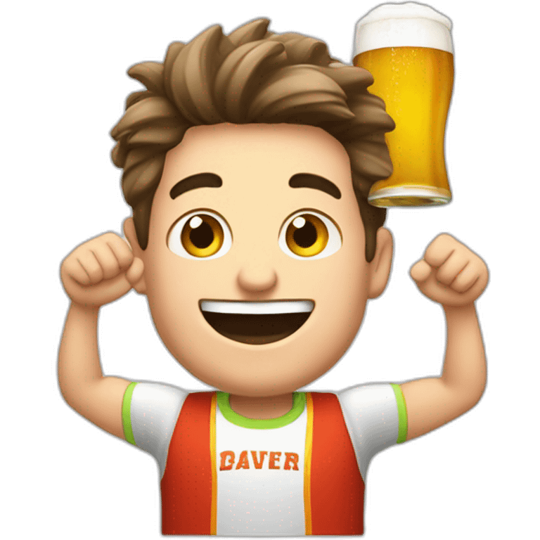 Cheering antoine Dupont with a craft beer emoji