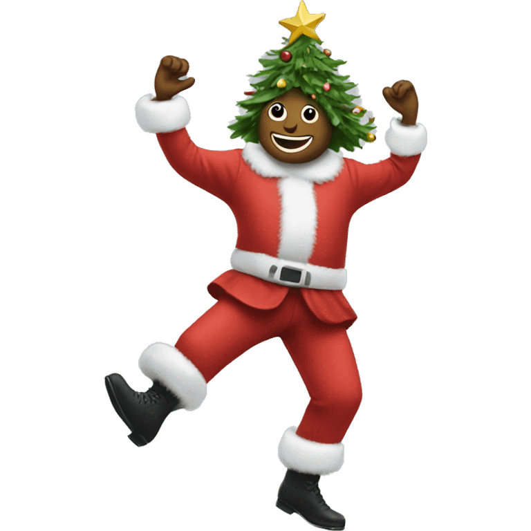 Christmas tree dancing emoji