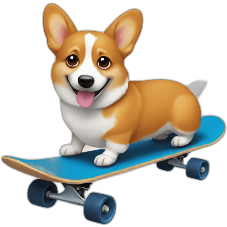 corgi on a skateboard emoji