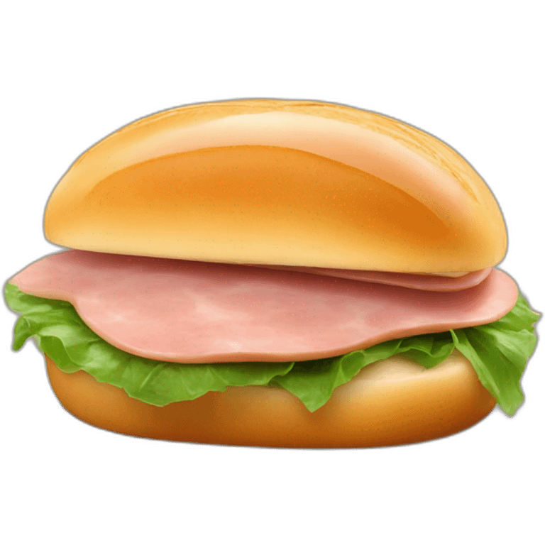 mortadella sandwich with provolone on a brioche bun emoji