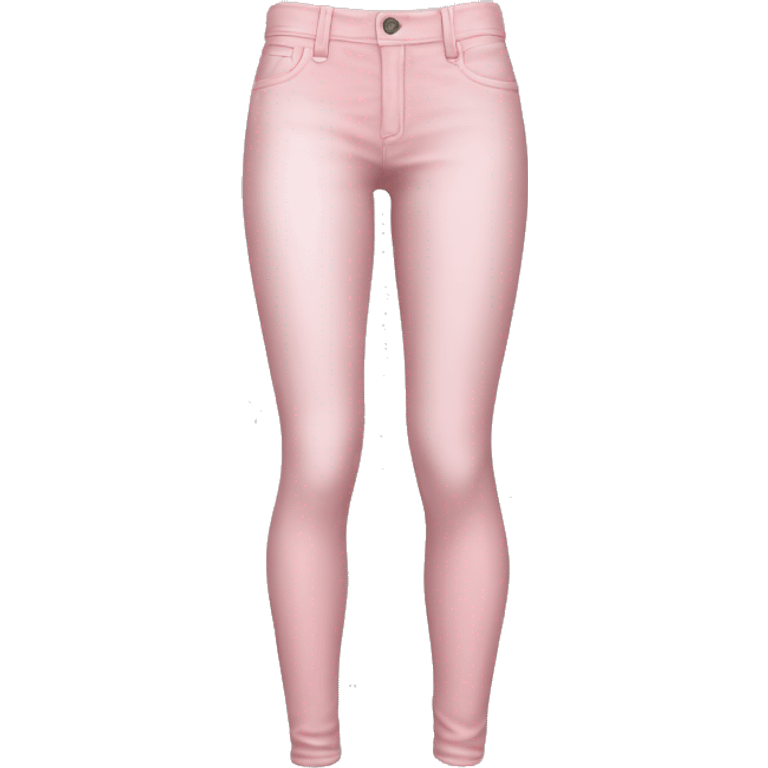 Realistic isolated side view of a pair of pastel Pink jegging pants. emoji