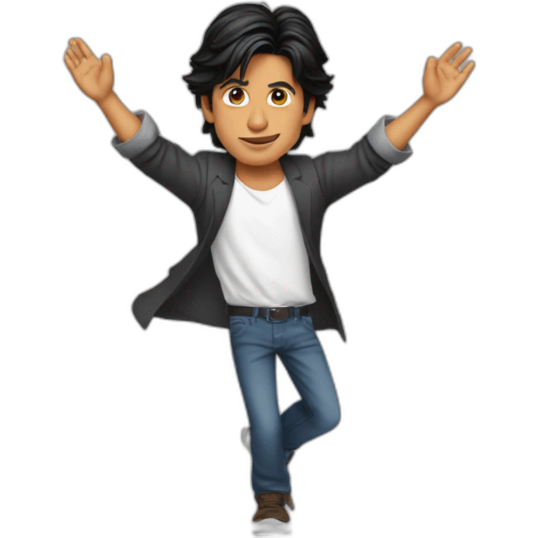 Shahrukh Khan pose with open arms emoji