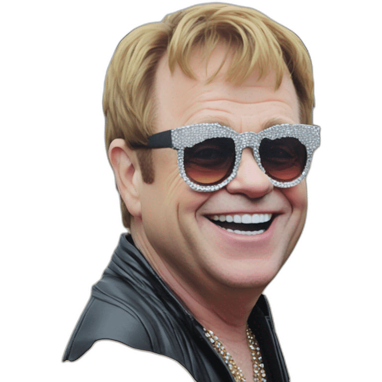 elton john at glastonburg emoji