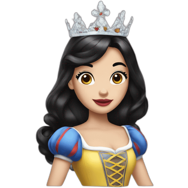 Snow White black hair princess emoji