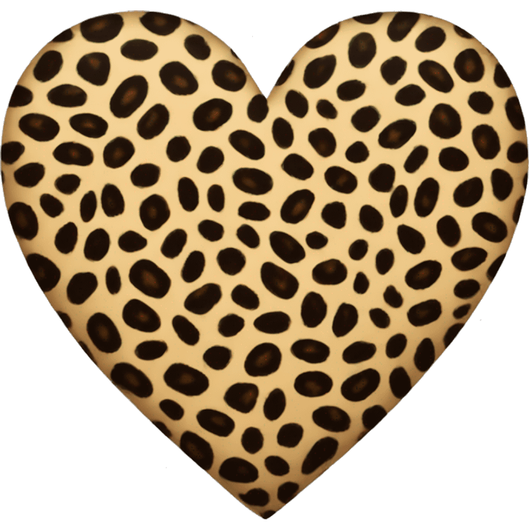 Leopard print heart emoji