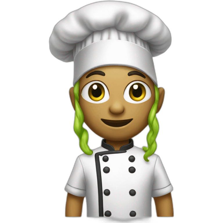 Alien vestido de chef emoji